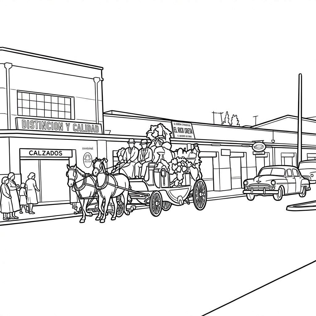 Lámina para colorear - Procesiones