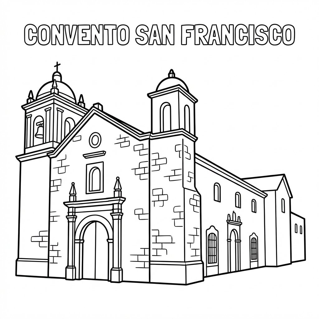 Lámina para colorear - Convento San Francisco
